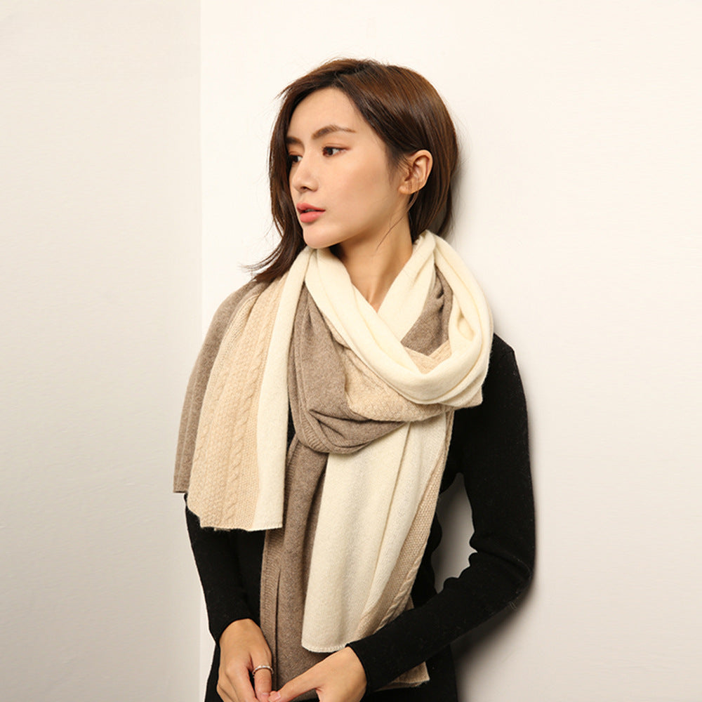 Knitted pure cashmere, scarf, women's three colors, thermal, cashmere shawl. cashmere scarf women cashmere scarf cashmere scarf men cashmere scarf