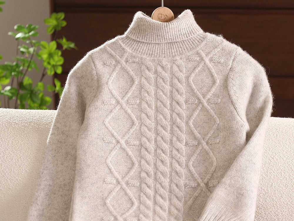 Children, cashmere sweater, turtleneck, thickened 100 pure cashmere.