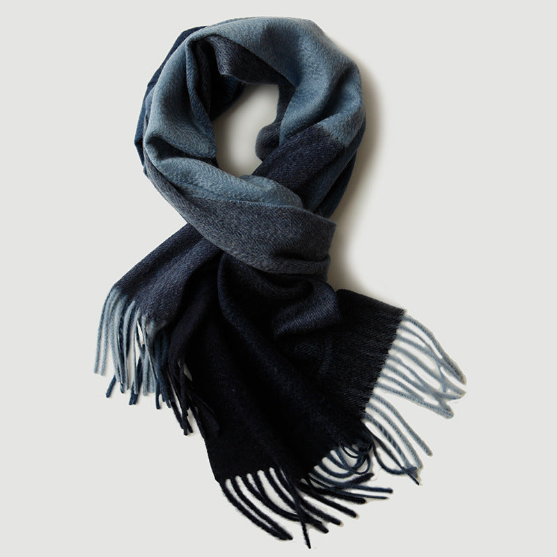 Men's   plaid, pure cashmere, scarf, shawl, autumn and winter.