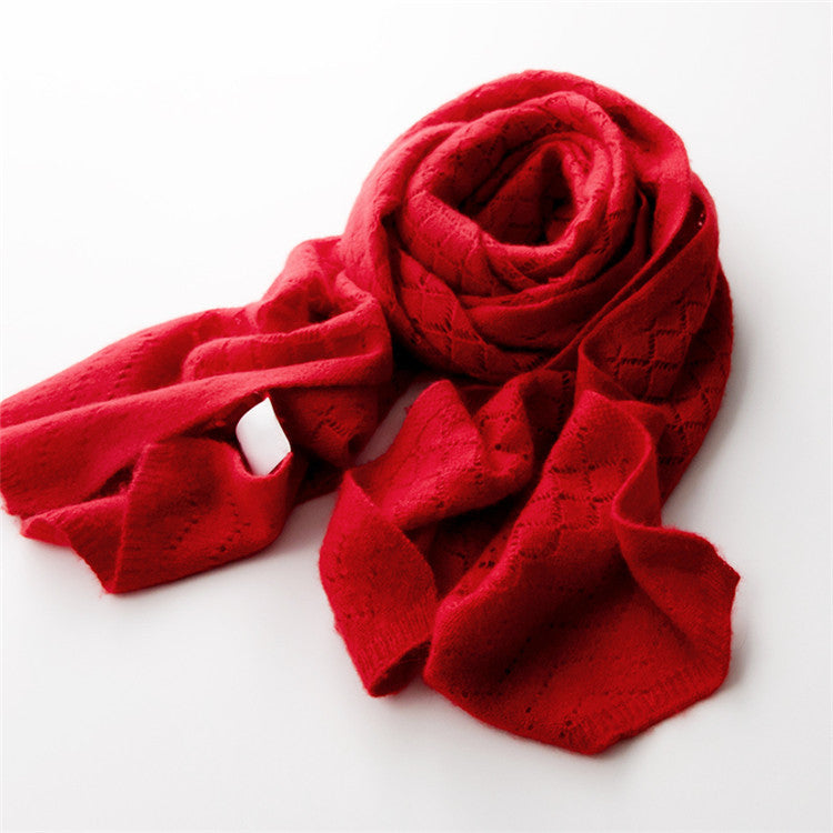 Autumn and winter gifts 100% pure cashmere scarf women's knitted cashmere shawl long cashmere scarf men's