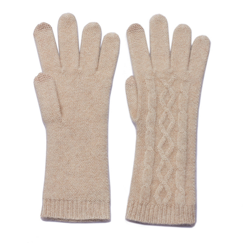 Cashmere, gloves, thermal, female