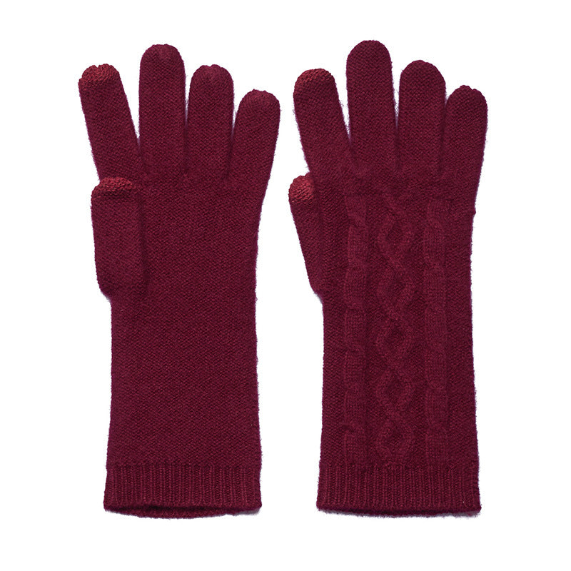 Cashmere, gloves, thermal, female