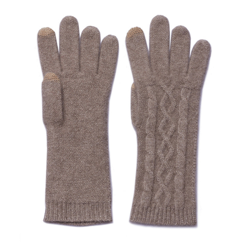 Cashmere, gloves, thermal, female