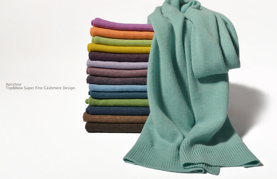 APC cashmere tip cashmere, cashmere scarf, European single new color heavy and exquisite long scarf versatile and elegant