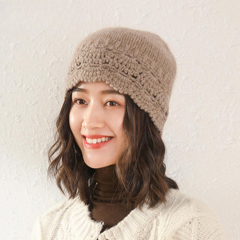 Female, hand-knitted, lace, cashmere hat