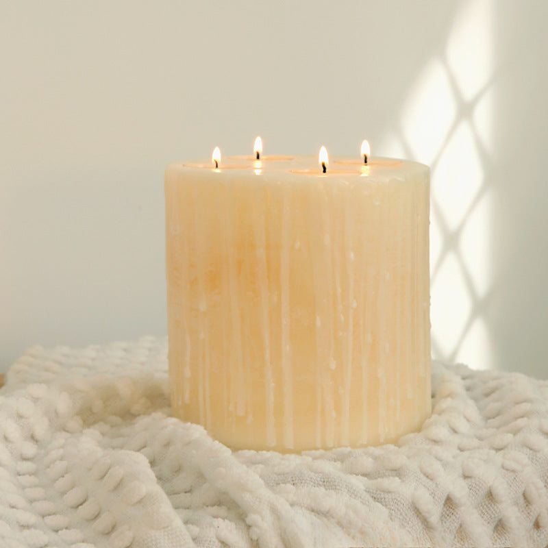 Giant large candle, large white, ivory scented candle, fragrance, ornament.