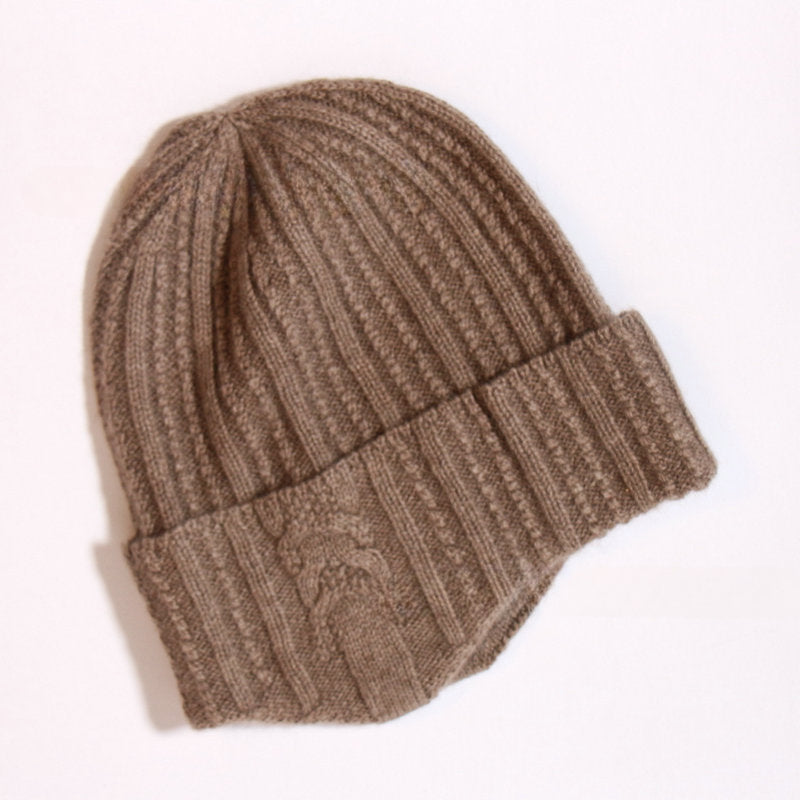 Cashmere Knitted Hat, Warm, Thickened, Knitted, Hat Men's and Women's Dome, Cashmere, Warm Hat