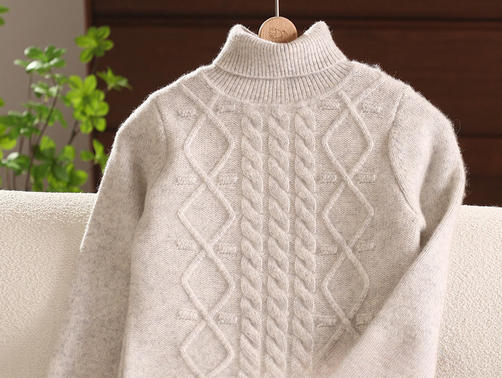 Children, cashmere sweater, turtleneck, thickened 100 pure cashmere.