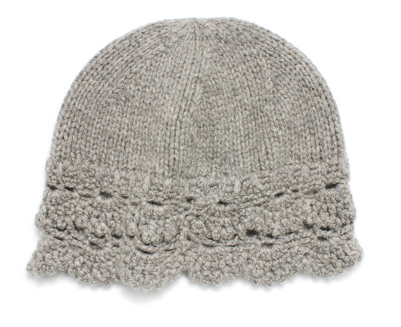 Female, hand-knitted, lace, cashmere hat