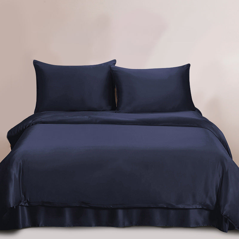 22 mmi, silk four-piece set, double-sided 100% mulberry silk, solid color high-end bedding