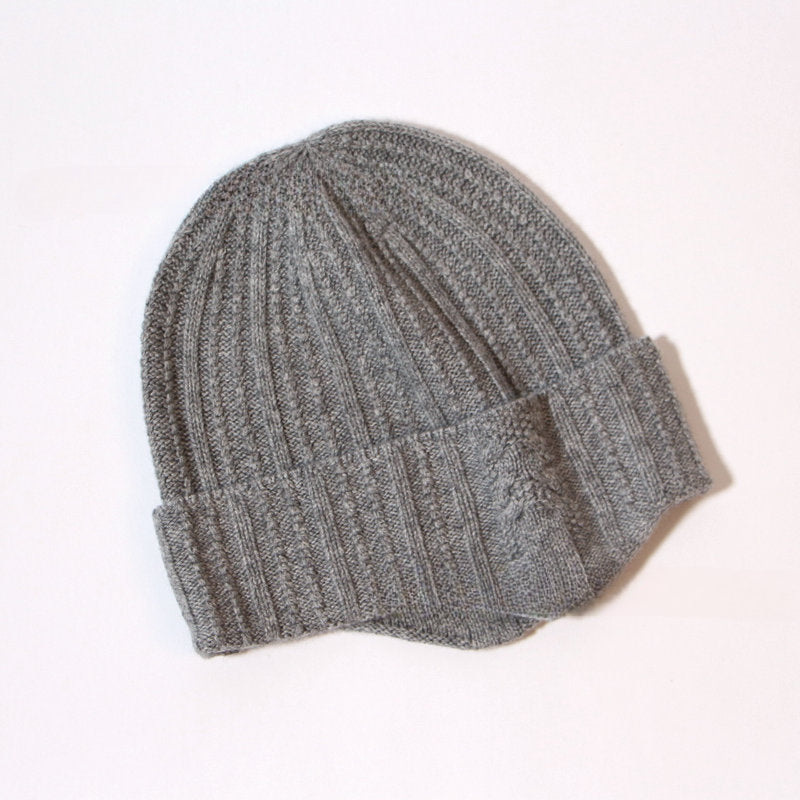 Cashmere Knitted Hat, Warm, Thickened, Knitted, Hat Men's and Women's Dome, Cashmere, Warm Hat