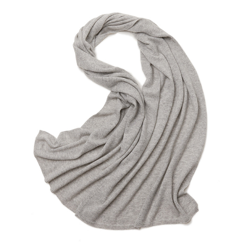 Cashmere scarf, 100% cashmere for men and women, autumn and winter, classic, flat knit, large shawl, scarf.