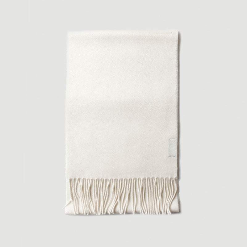 Children, cashmere scarf, solid color, water ripple, thickened, monochrome, warm, scarf.