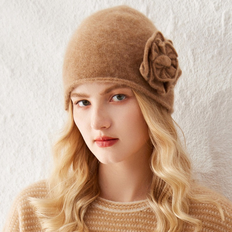 Women's cashmere hat 100% goat hair, knitted hat