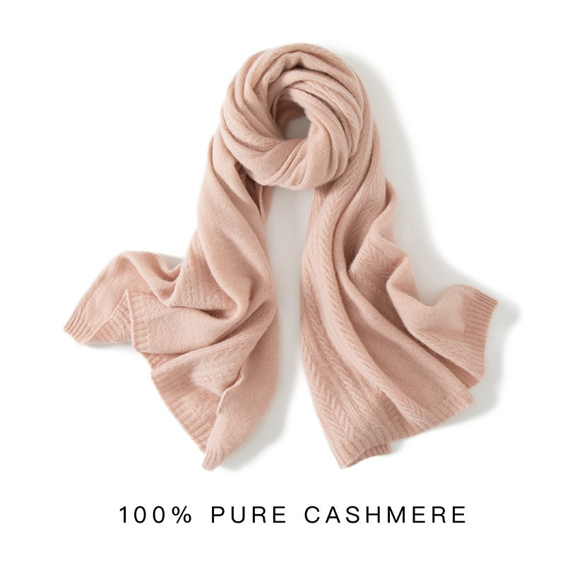 Cashmere scarf, women's 100% pure cashmere, autumn and winter, warm, thickened, warm scarf