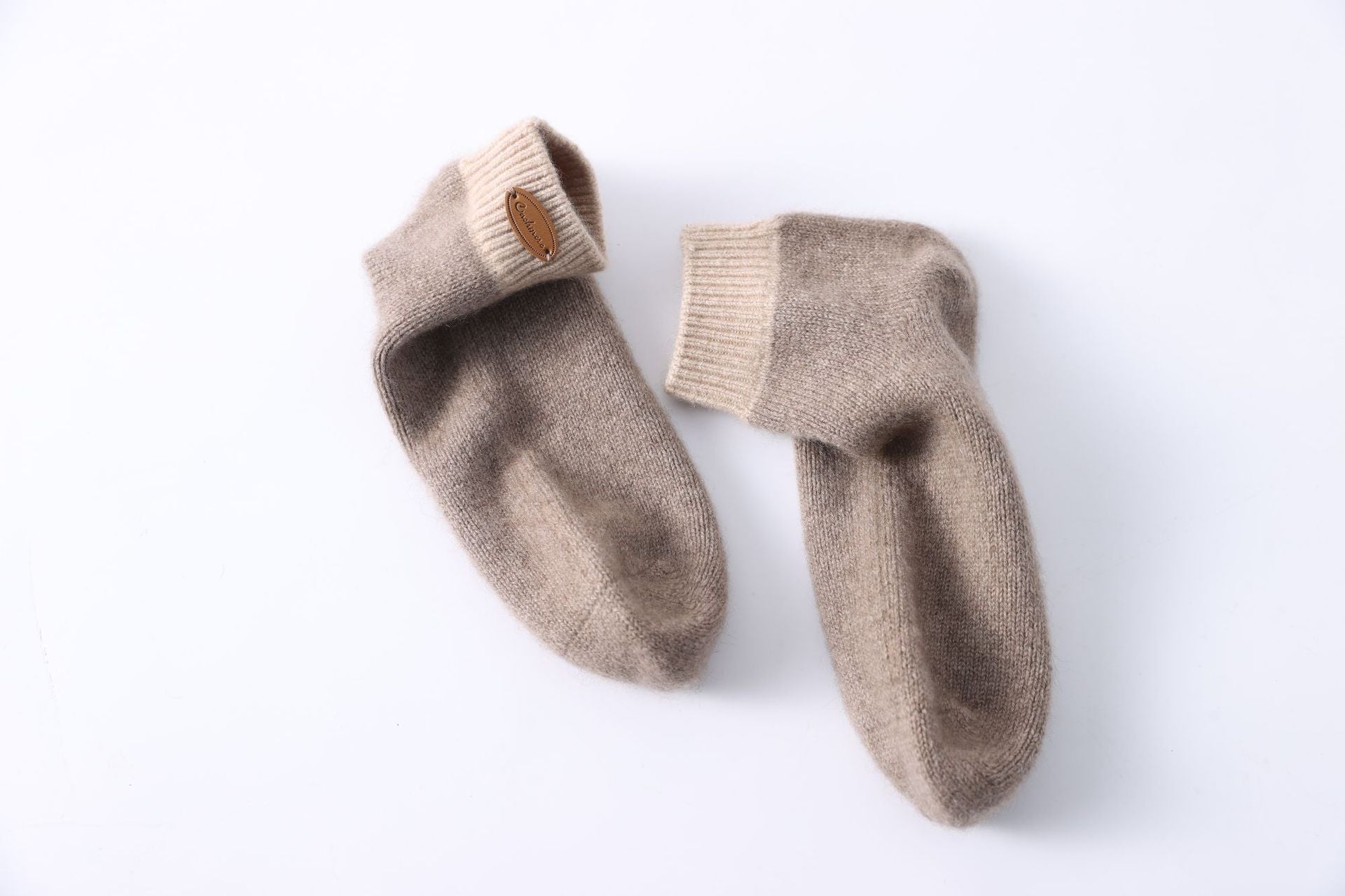 Cashmere socks, knitted, men's and women's, warm, thickened