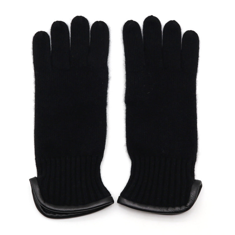 Men's cashmere, gloves 100 pure cashmere, knitted, warm