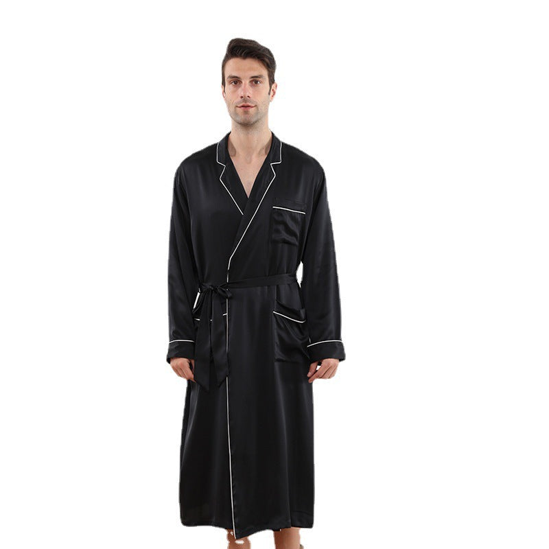 Men's Silk Gown, 100% Mulberry Silk pajama