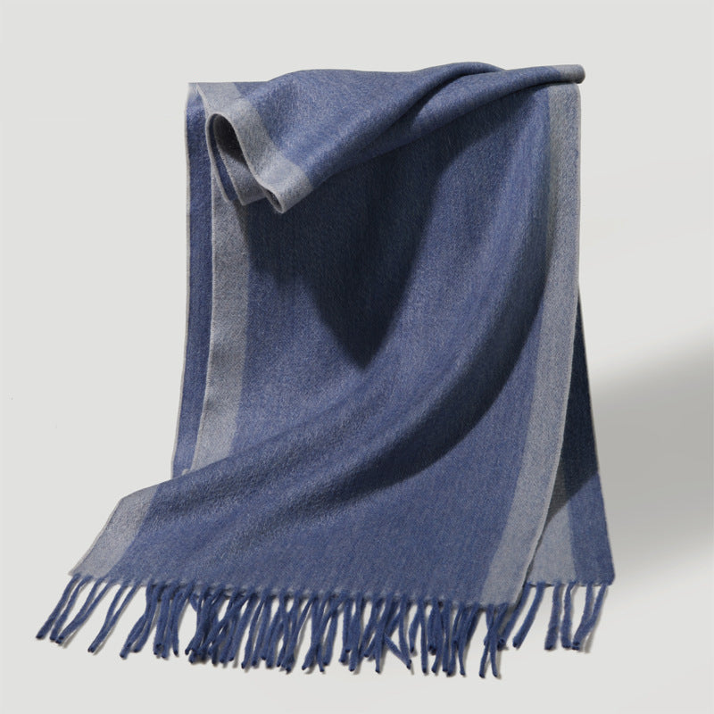 Cashmere, scarf, men's and women's, winter, warmth, scarf, fringed cashmere shawl