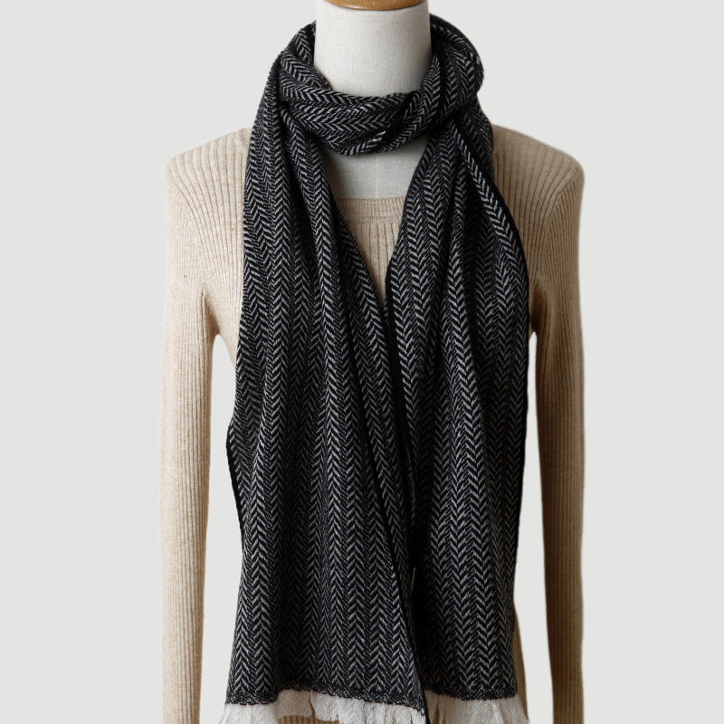 Short beard, cashmere scarf,women‘s  and men's , couple style, autumn and winter, warm, scarf.