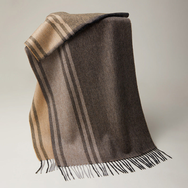 Cashmere, vertical strips, scarf, men and women, winter, scarf, warm, couple's style, cashmere shawl.