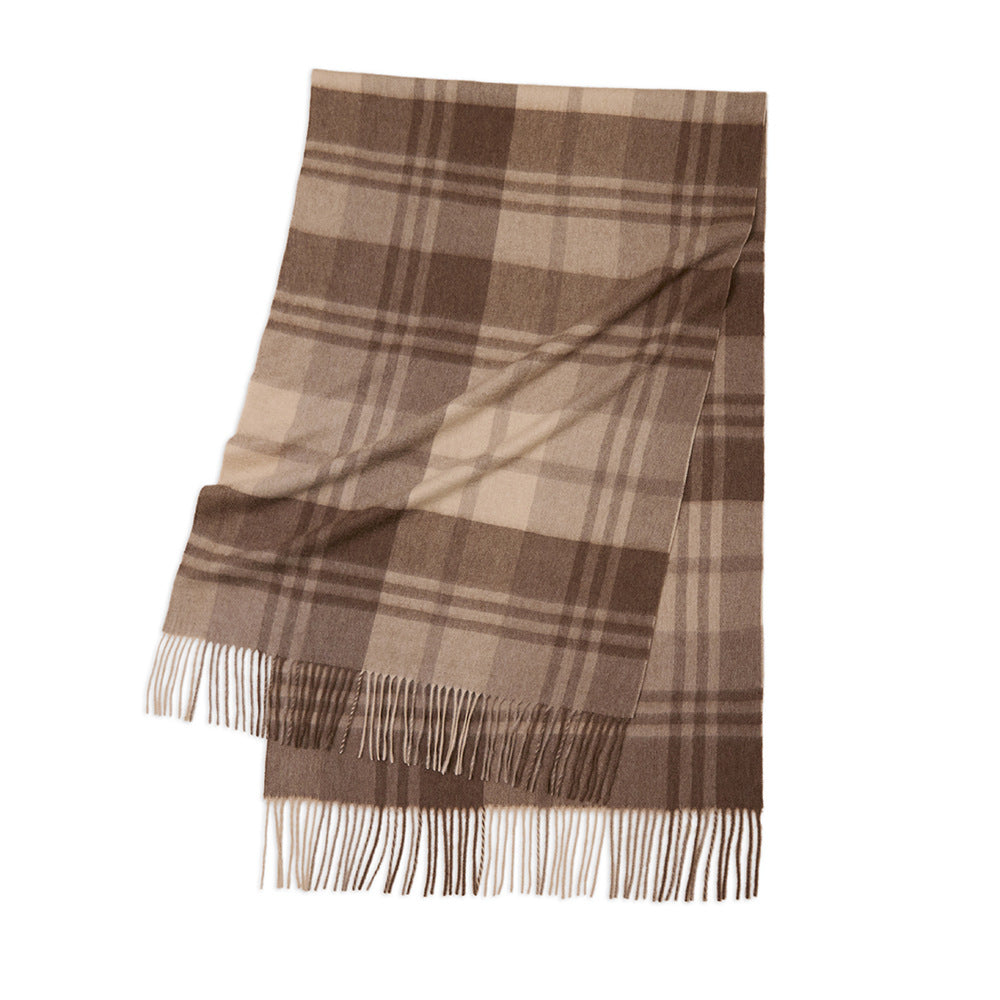 Water ripple, pure cashmere, plaid, scarf, men and women, winter, warmth, scarf, cashmere shawl.