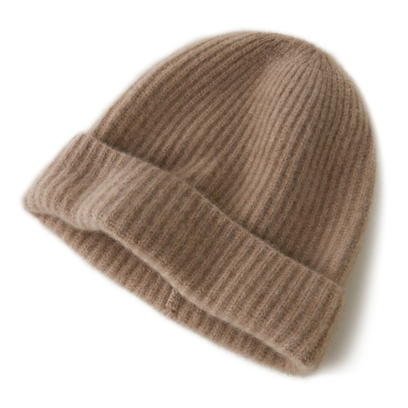 Cashmere hat, 100% pure cashmere for men and women, thickened, warm