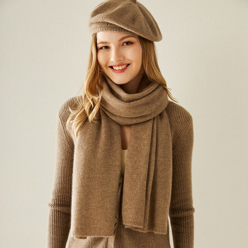 Cashmere scarf 100% pure cashmere, autumn and winter, solid color, couple extended scarf.