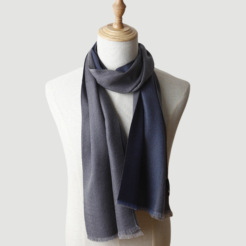 Men‘s   cashmere, scarf, color matching, gifts, autumn and winter, warm cashmere.