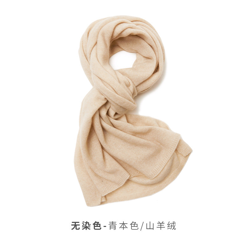 Cashmere scarf, 100% cashmere for men and women, autumn and winter, classic, flat knit, large shawl, scarf.