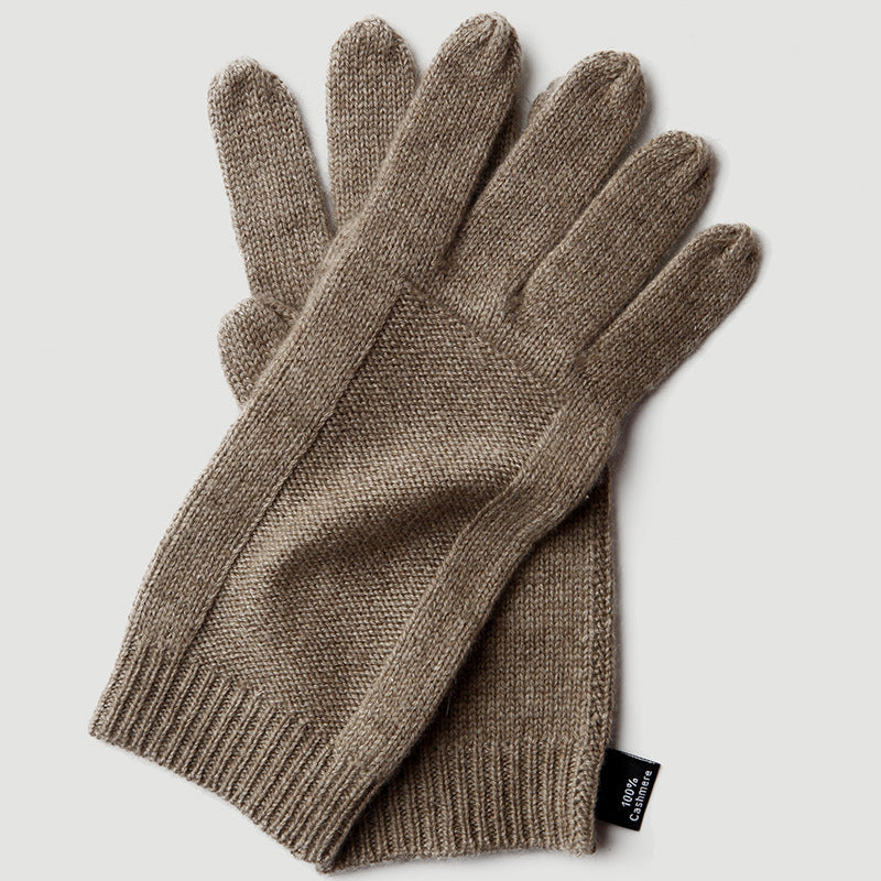 Men's, knitted, cashmere, gloves, men's, solid color, warm