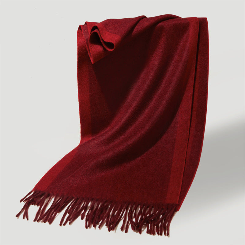 Cashmere, scarf, men's and women's, winter, warmth, scarf, fringed cashmere shawl