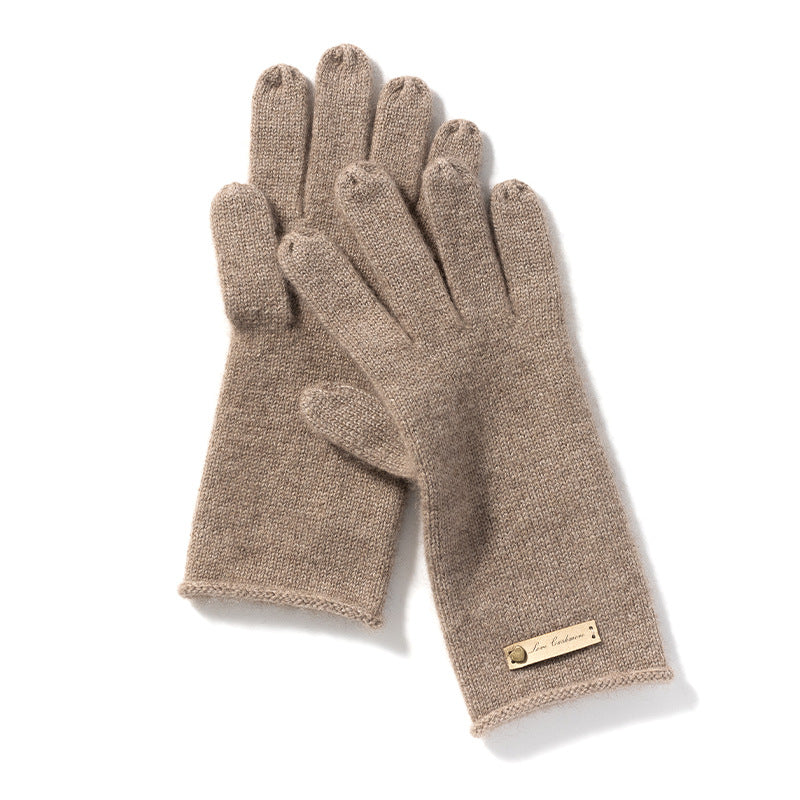 Women, pure cashmere, knitted, gloves, warm