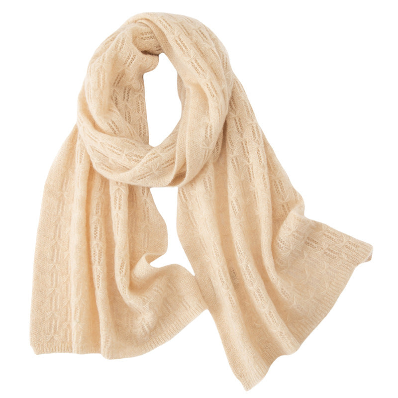 100% pure cashmere, women's scarf, knitted solid color, thermal scarf, shawl, knitted scarf.