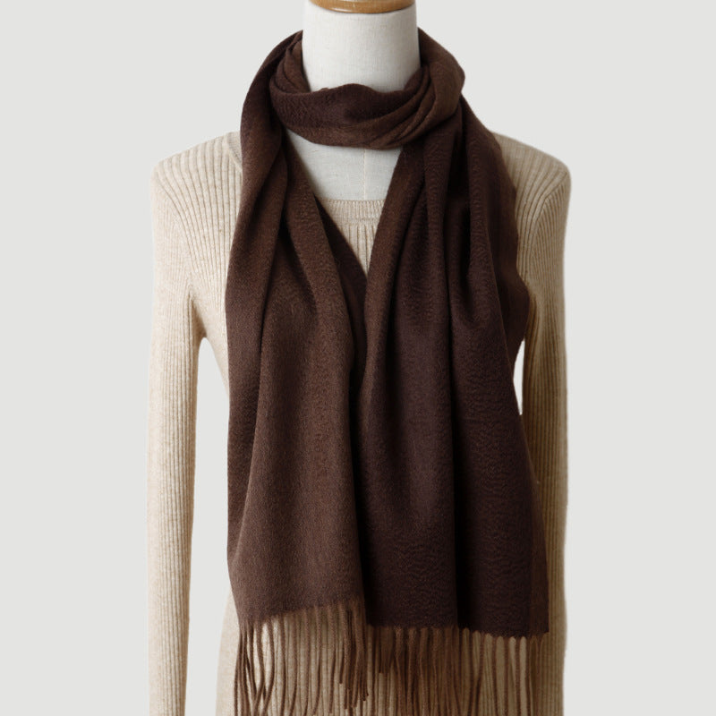 Men's and women's double-sided cashmere, scarf, couple, autumn and winter, thickened, warm, water ripple cashmere