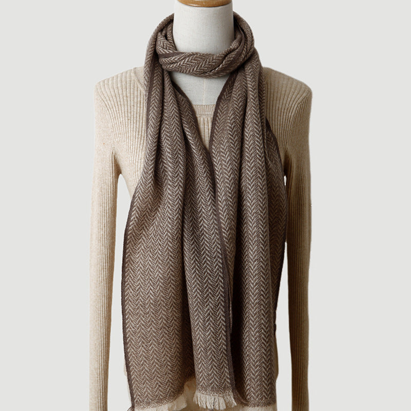 Short beard, cashmere scarf,women‘s  and men's , couple style, autumn and winter, warm, scarf.