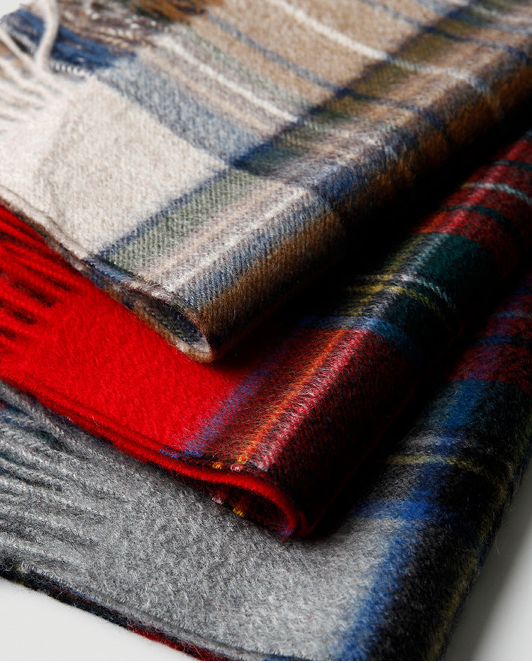 Scottish grid cashmere, scarf, female and male, water ripple, plaid, plaid, autumn and winter, warm