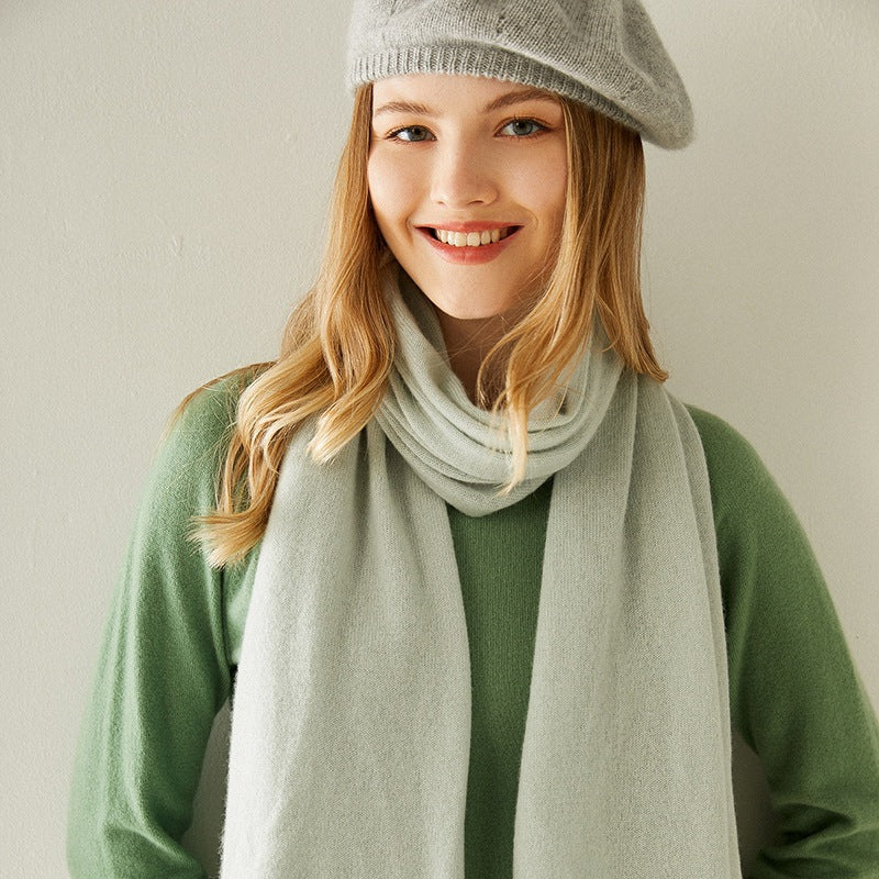 Cashmere scarf 100% pure cashmere, autumn and winter, solid color, couple extended scarf.