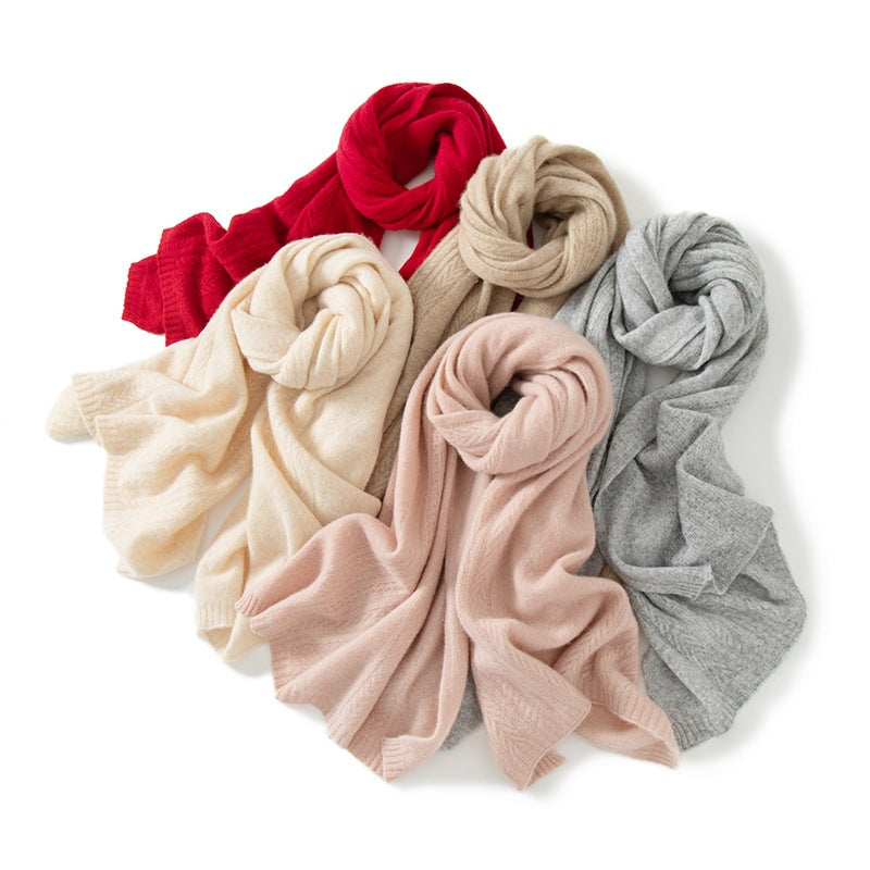 Solid color cashmere scarf, shawl, soft cashmere, scarf, female