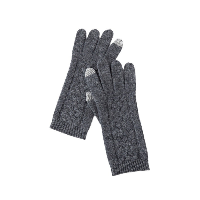 Cashmere, gloves, men's and women's, thickened, pure cashmere.