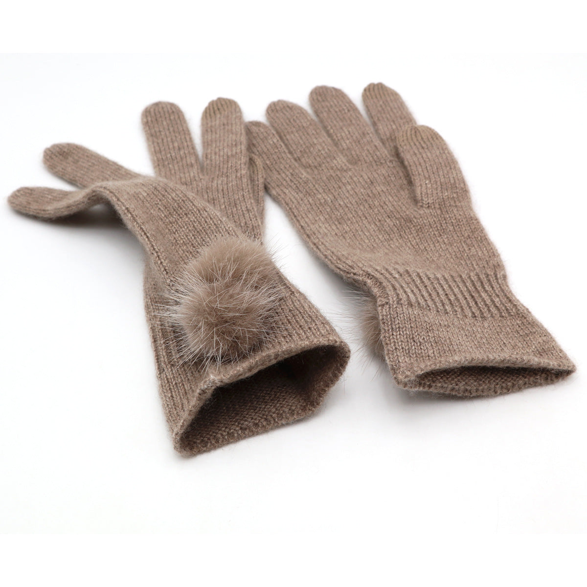 Cashmere gloves, women's 100 pure cashmere, warm, knitted, solid color