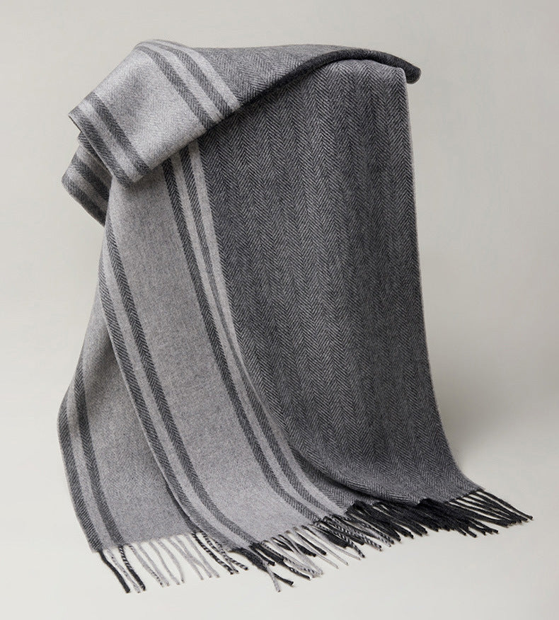 Cashmere, vertical strips, scarf, men and women, winter, scarf, warm, couple's style, cashmere shawl.