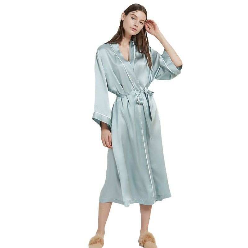 Silk nightgown, long pajamas 100% mulberry silk, nightgown, silk robe