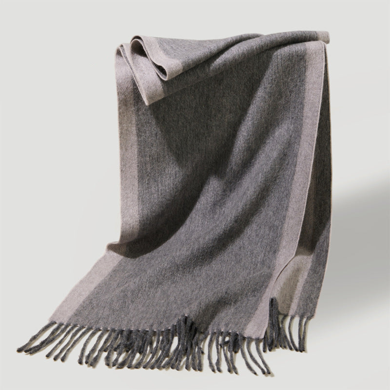 Cashmere, scarf, men's and women's, winter, warmth, scarf, fringed cashmere shawl