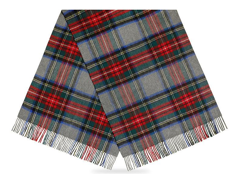 Plaid, water ripple, cashmere scarf, men and women, winter warmth, scarf, fringed cashmere, shawl.