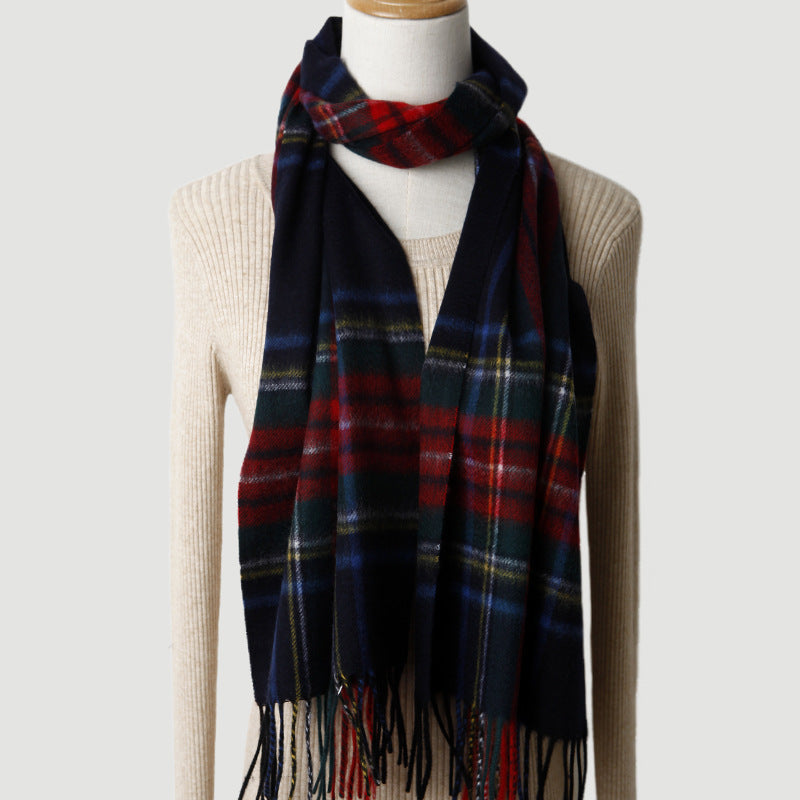 Scottish grid cashmere, scarf, female and male, water ripple, plaid, plaid, autumn and winter, warm