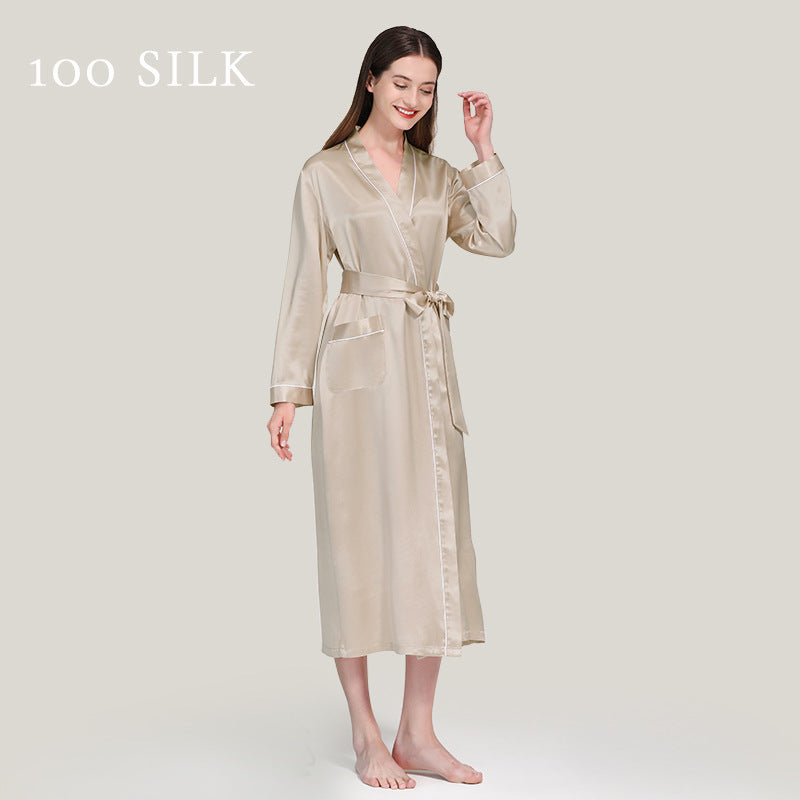 Silk, bathrobes, pajamas 100% mulberry silk, long styles, nightgowns, loungewear