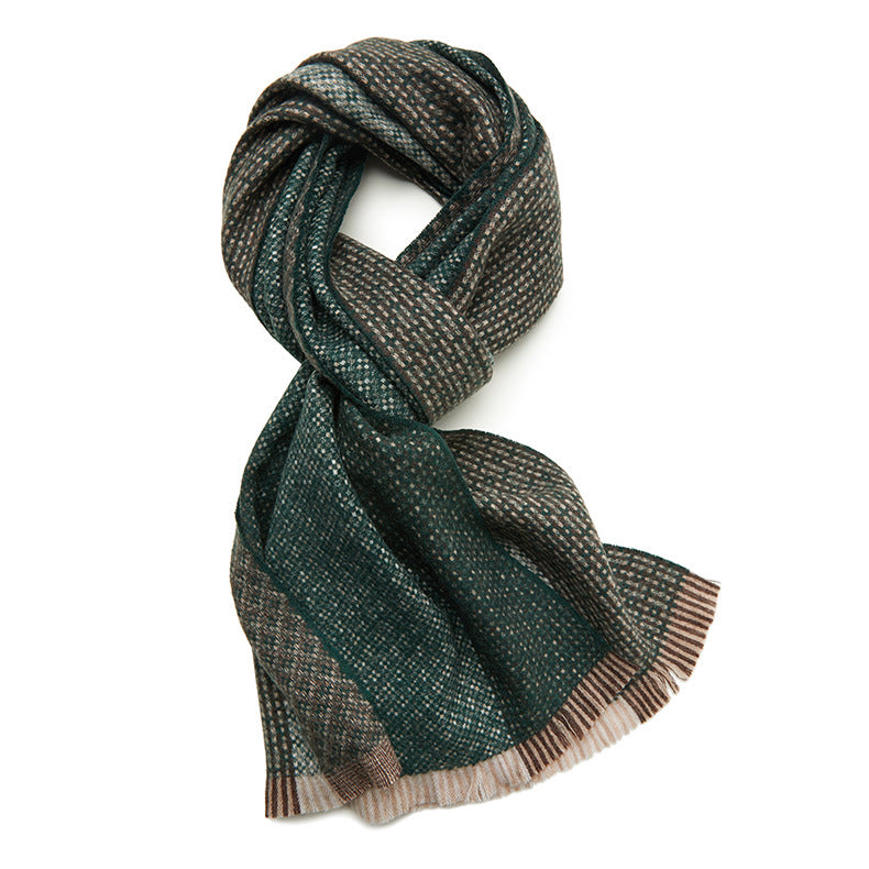 Jacquard, Short Beard, Cashmere, Scarf, Men's and Women's, Winter, Warm, Scarf, Cashmere Shawl