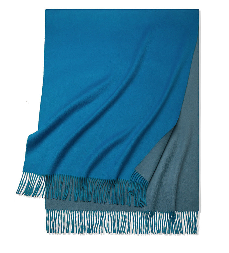 Cashmere scarf, men's and women's, warm in autumn and winter, scarf, fringed thickened double-sided, cashmere, shawl.