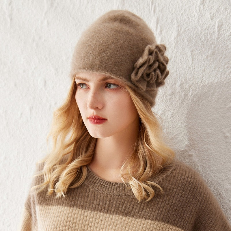 Women's cashmere hat 100% goat hair, knitted hat